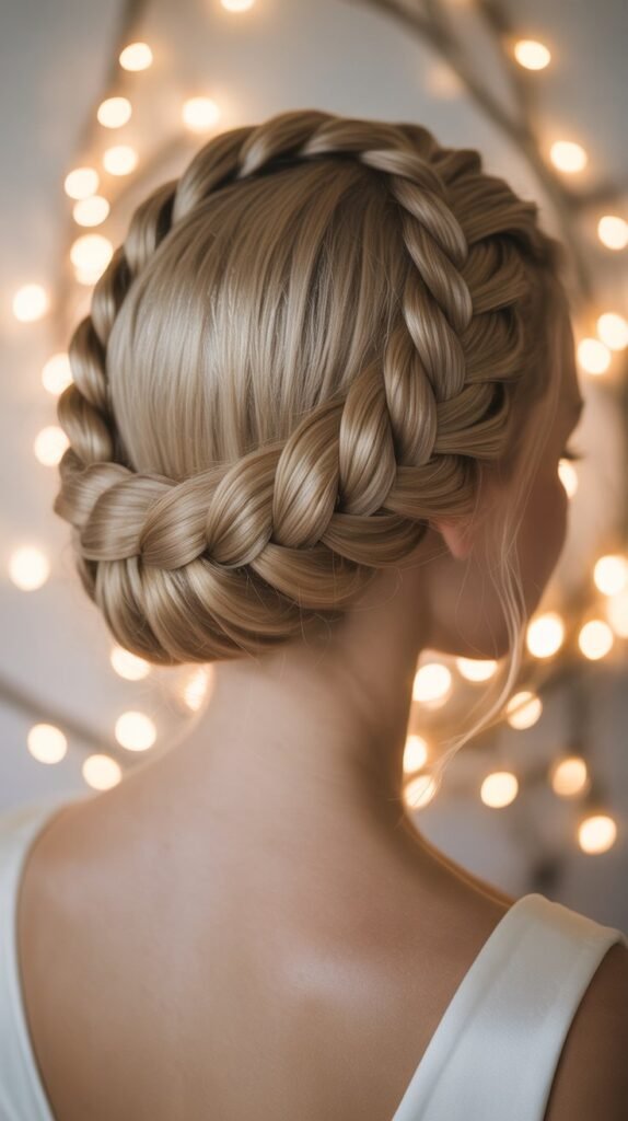 8. Halo Braid with Tucked Ends