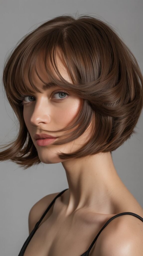 10. Choppy Bob with Long Side Bangs