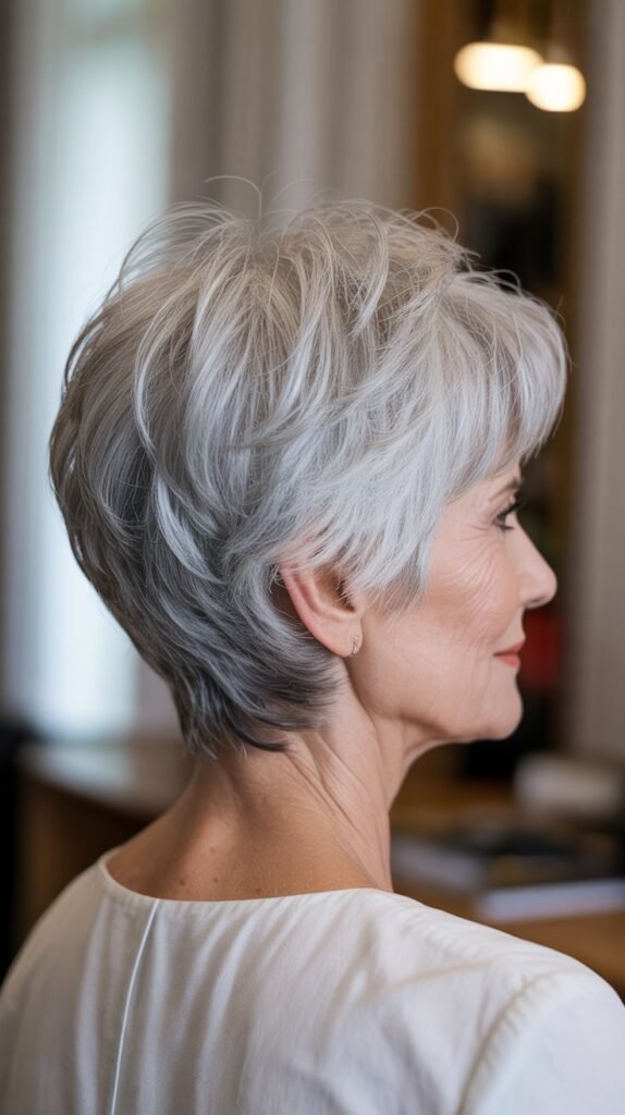 32. Layered Pixie with Longer Nape