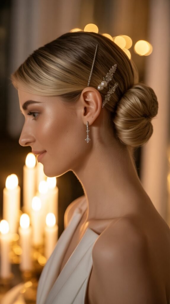 6. Side-Swept Low Bun