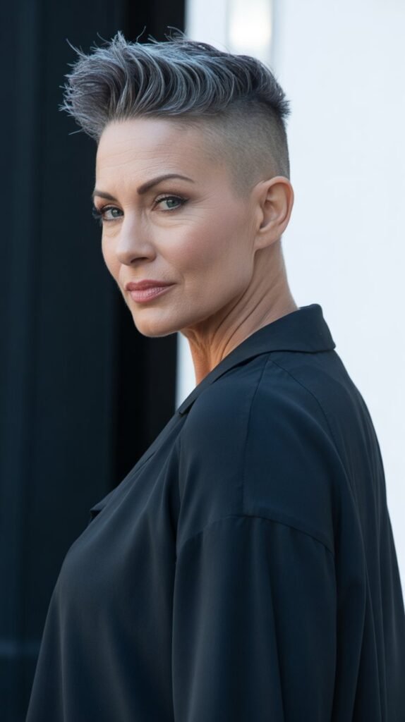 24. Undercut Pixie with Length on Top