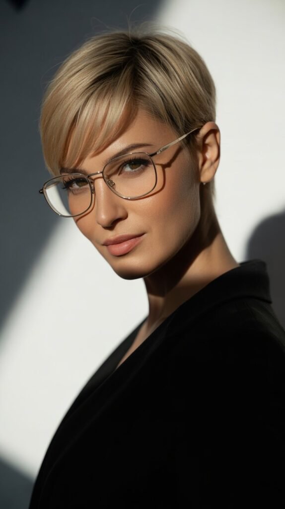 1. Classic Pixie with Side-Swept Bangs