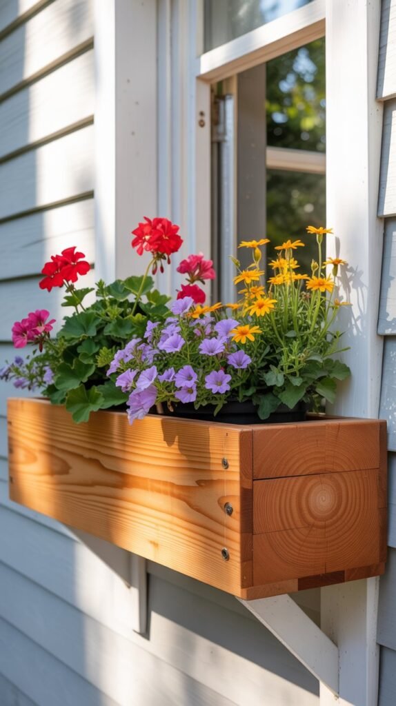 3. Wooden Plant Boxes and Planters