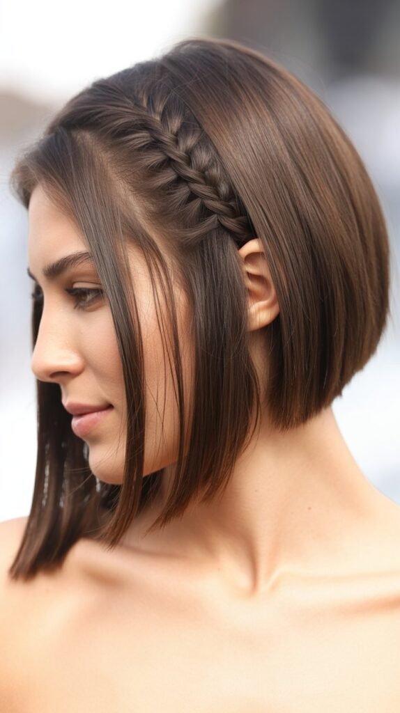 Long Bob with Braided Detail