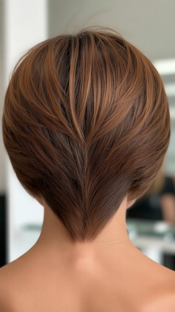 12. Inverted Bob with V-Cut Back Stacking