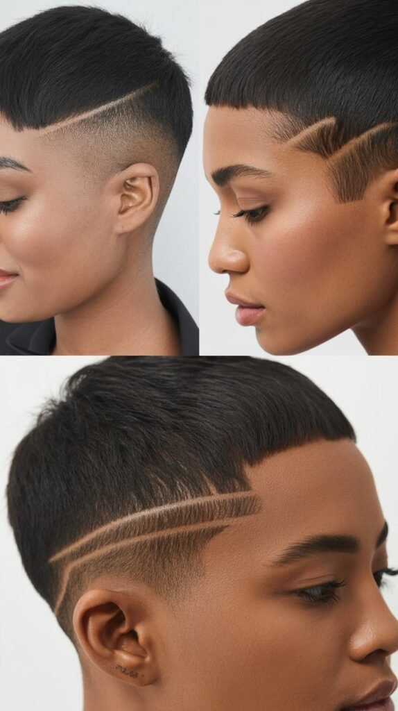 21. Pixie with Temple Fade