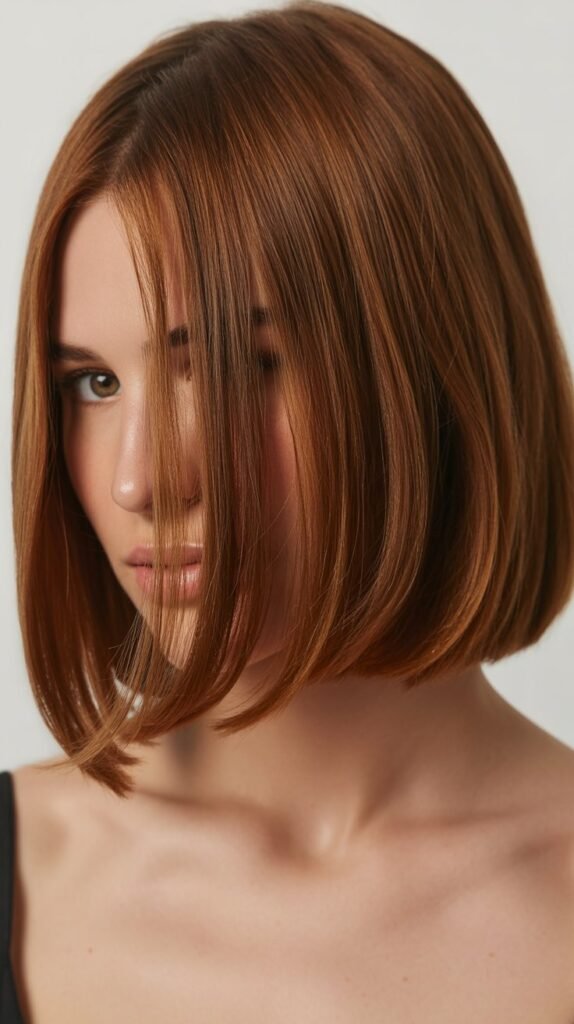  Long Bob with Root Lift and Flat Ends