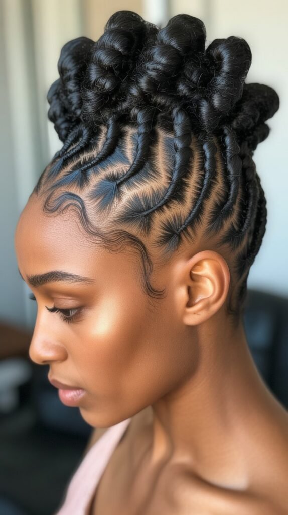 6. Flat Twist Updo