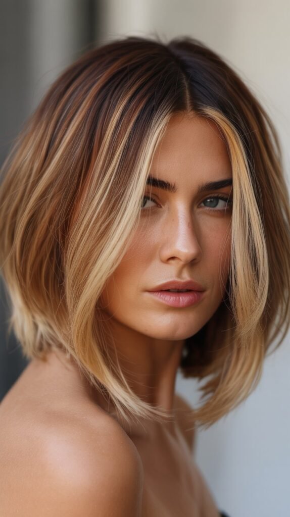 21. Choppy Bob with Root Shadow