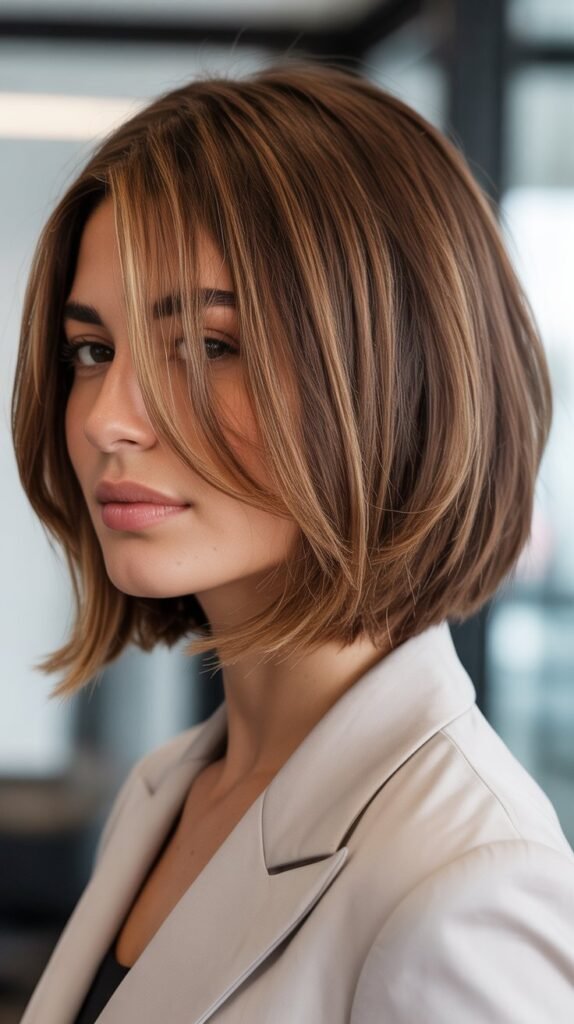 12. Choppy Bob with Subtle Highlights