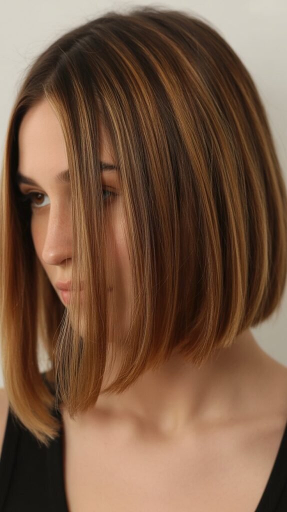 Long Bob with Face-Framing Highlights