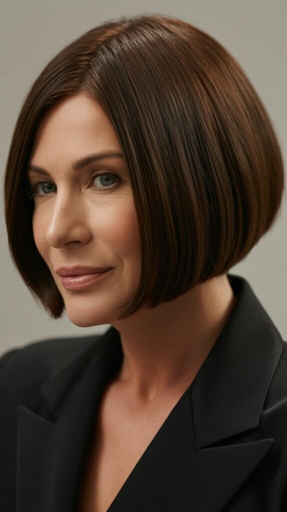 11. Blunt Bob with Deep Side Part
