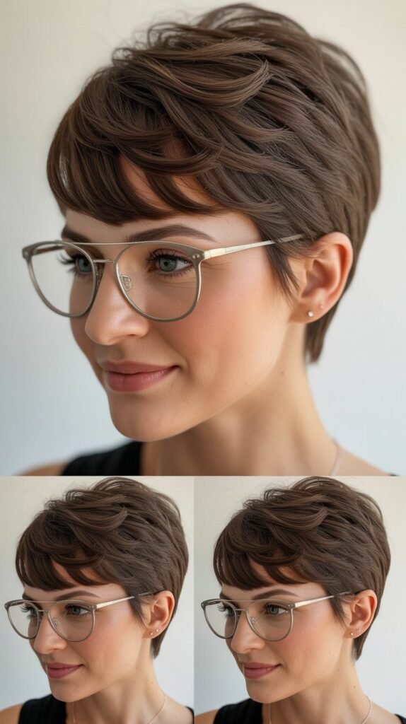 1. Classic Textured Pixie with Swept Bangs