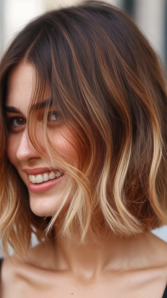 19. Choppy Bob with Ombre Color