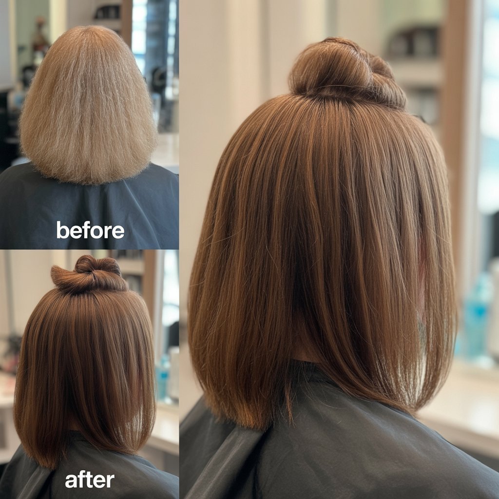 15. Long Bob with Root Tease Volume