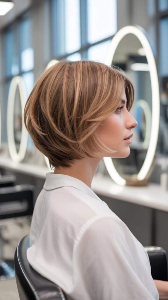 1. Classic Chin-Length Choppy Bob