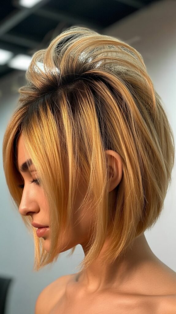 17. Choppy Bob with Root Lift