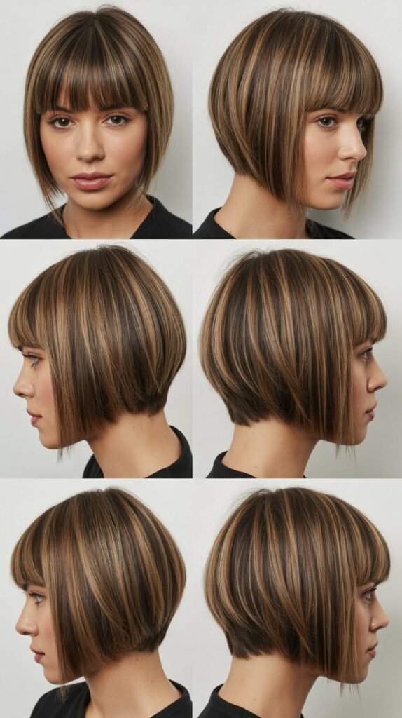Stacked Bob with Graduated Bangs
