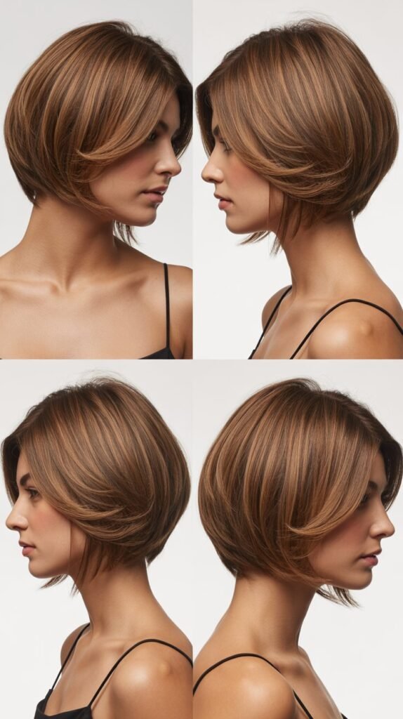 25. Layered Bob with Fringe