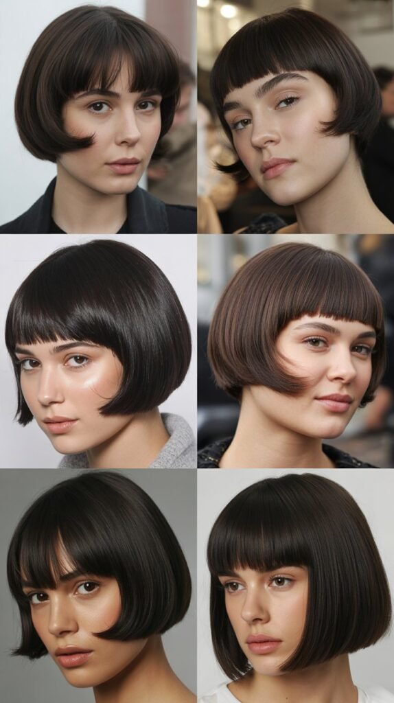  Blunt Bob with Arched Bangs