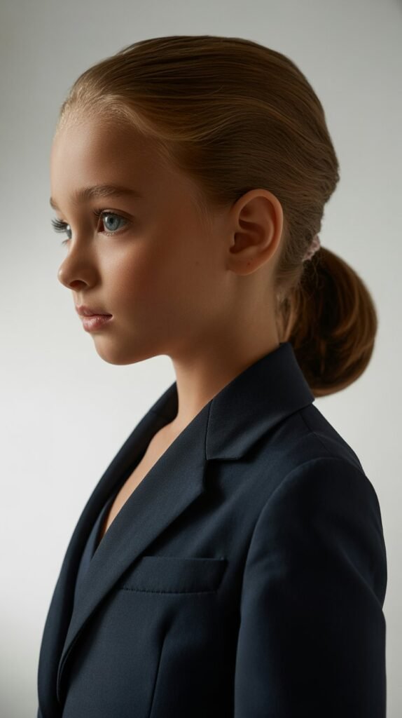 15. Sleek Low Ponytail with Side Part