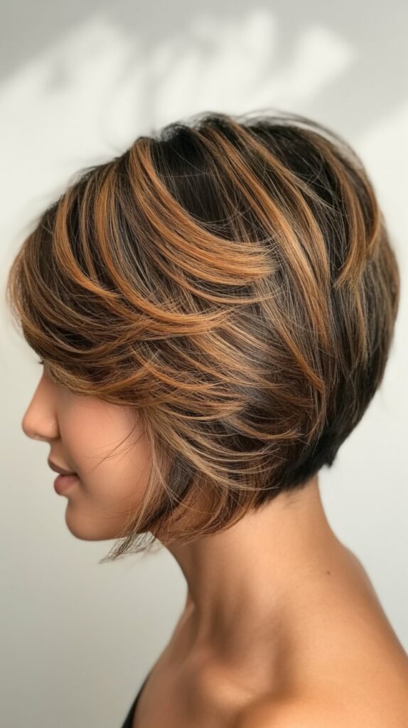 15. Stacked Choppy Bob