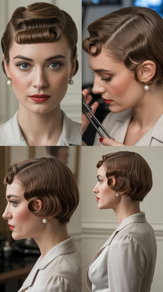 11. Vintage-Inspired Pixie With Pin-Curl Bangs