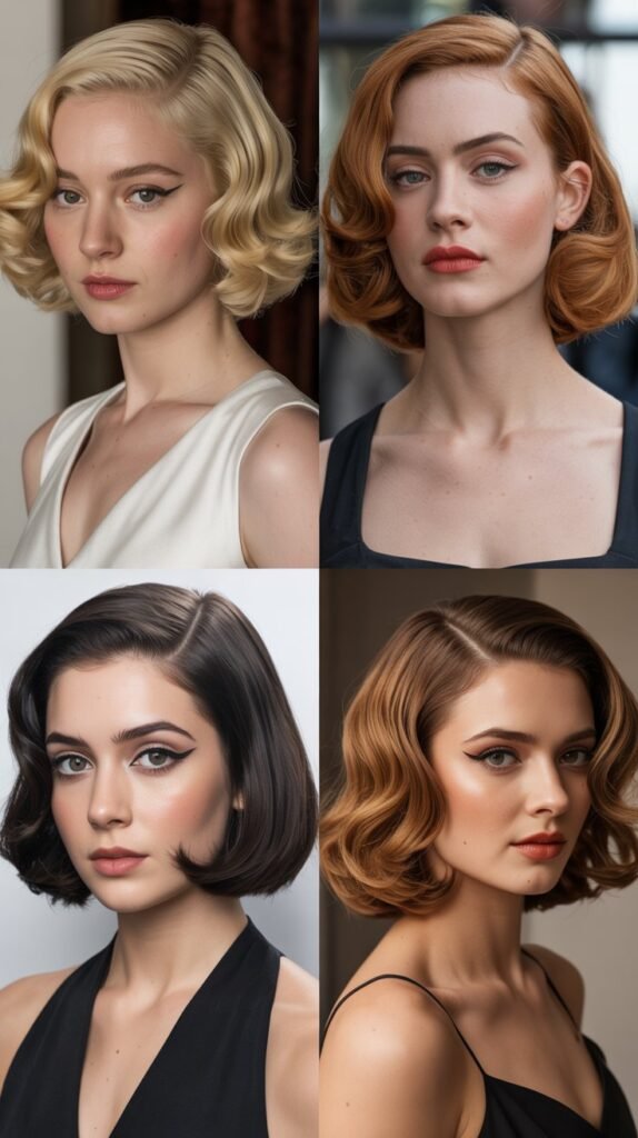 21. Bob with Side Part