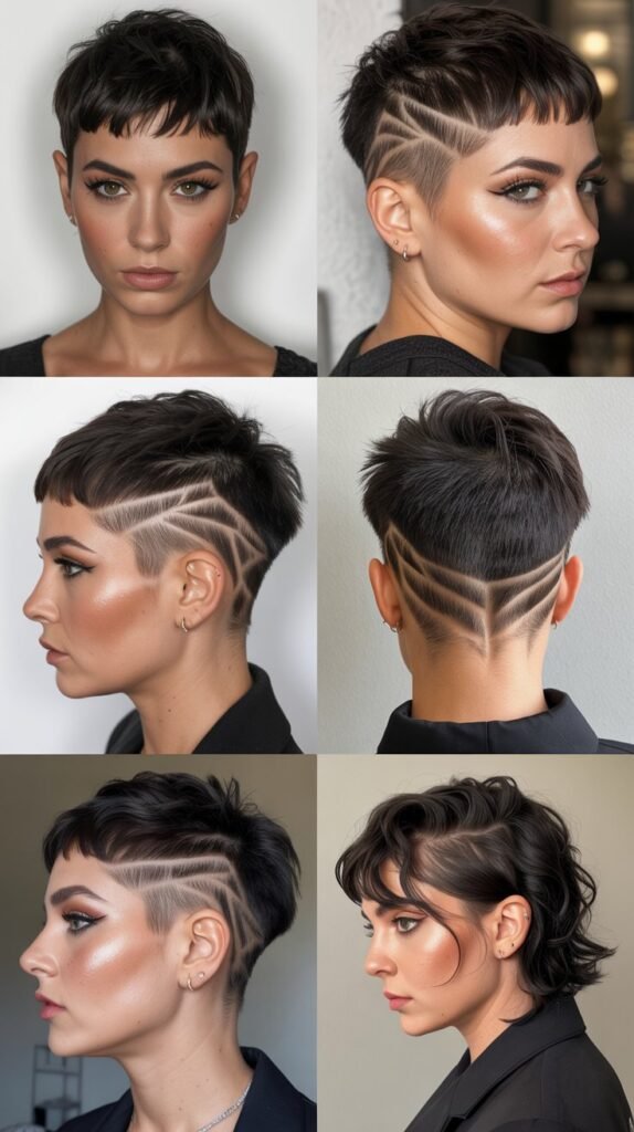 4. Undercut Pixie With Micro Bangs