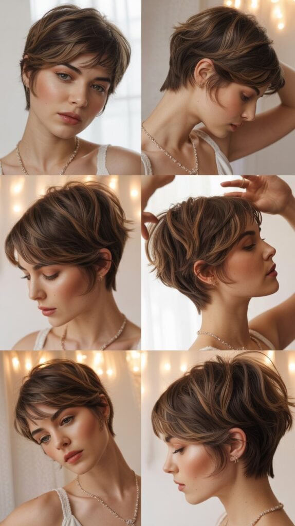 13. Feathered Pixie Cut