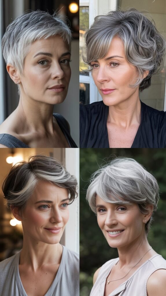 17. The Natural Gray Pixie