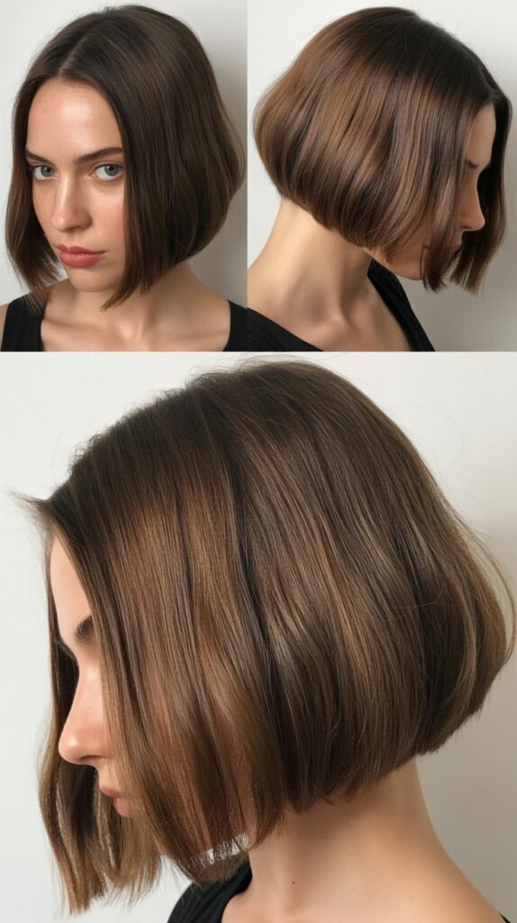 8. Blunt Layered Bob with Micro Layers