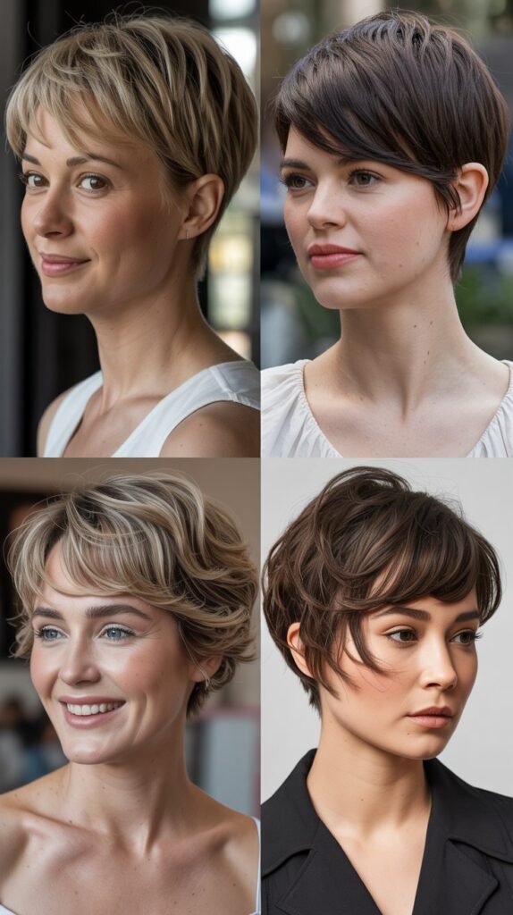 Pixie Cut for Square Faces