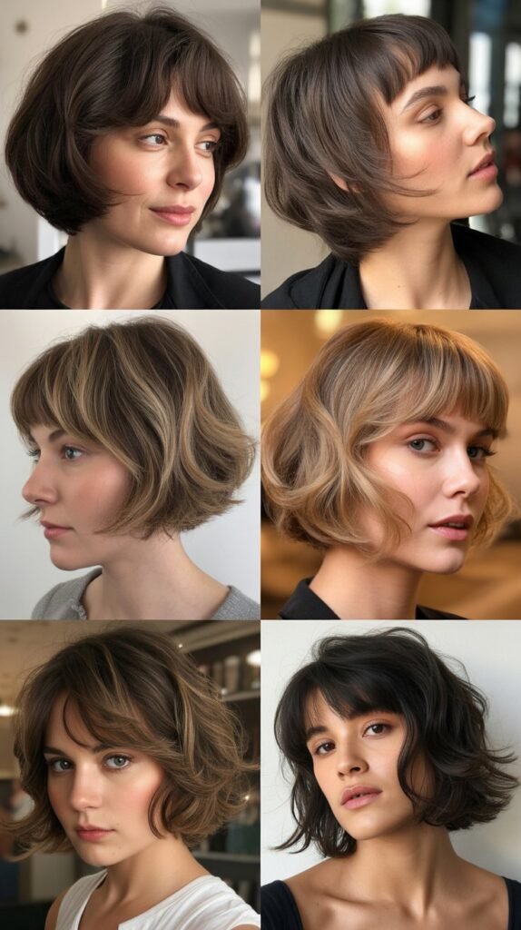 Layered Bob with Feathered Bangs