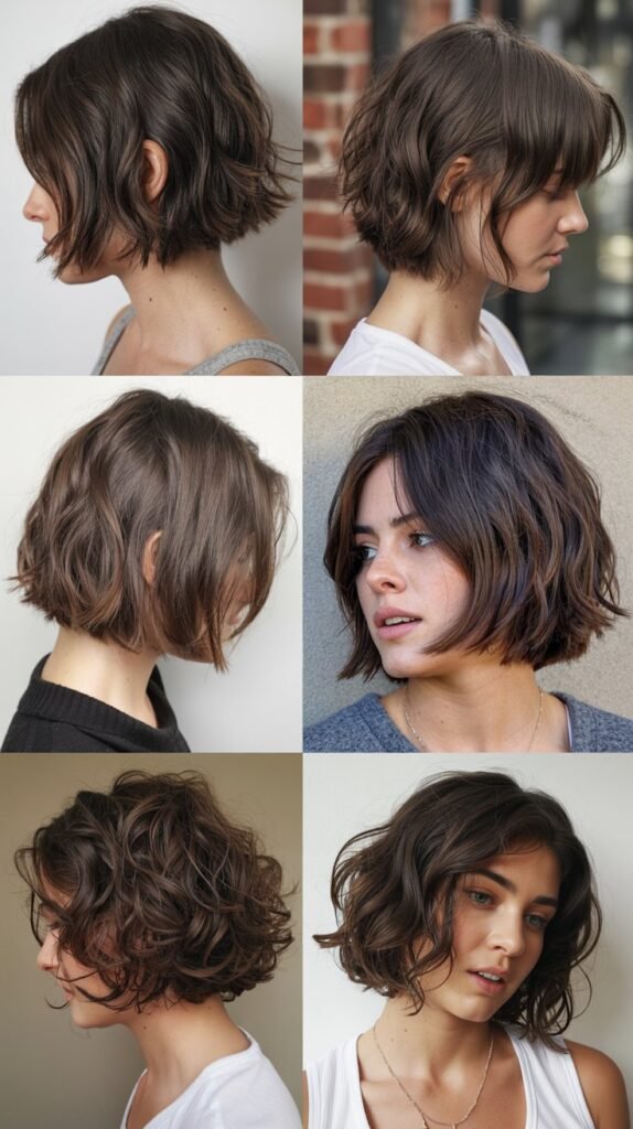 4. Textured Choppy Bob