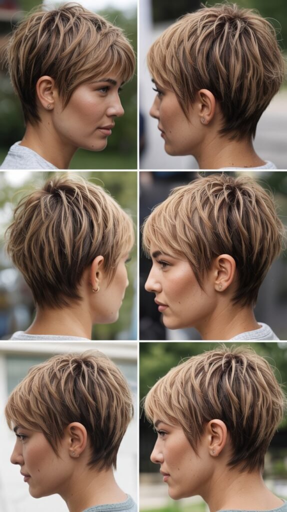2. Textured Pixie with Choppy Layers