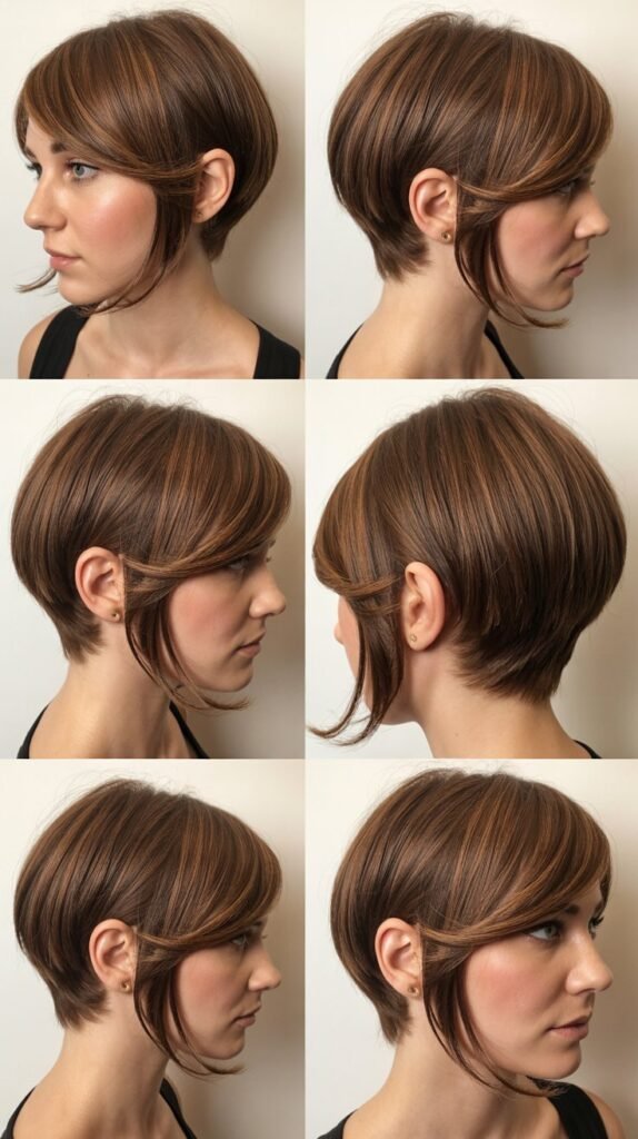 18. Graduated Bob-Pixie Hybrid With Side Bangs