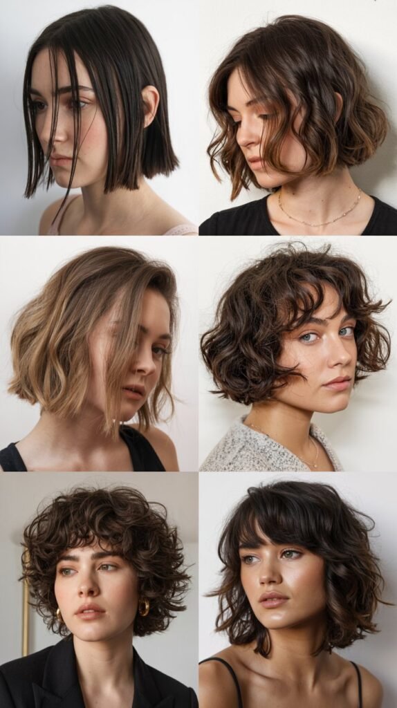 2. Textured Choppy Bob