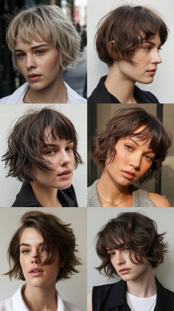 4. Textured Choppy Bob