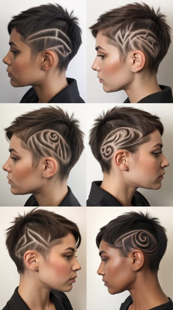 14. The Pixie with Shaved Designs