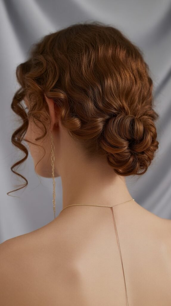 20. Low Twisted Half Up with Hair Jewelry