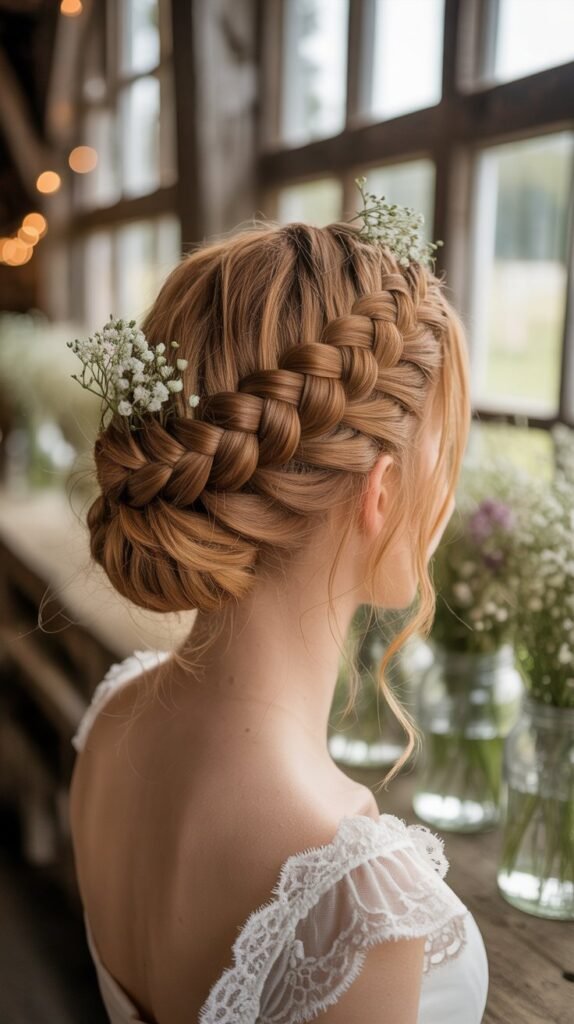 6. Milkmaid Braid Updo