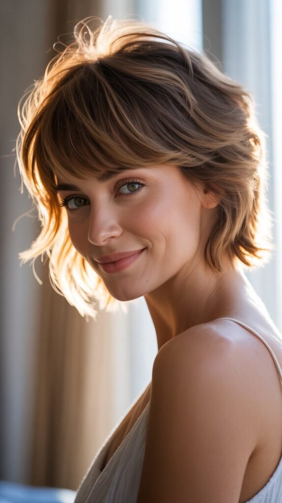 8. Side-Swept Messy Pixie