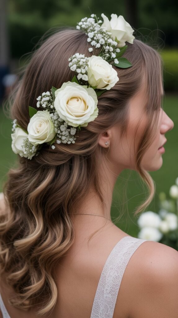 12. Half-Up with Flowers