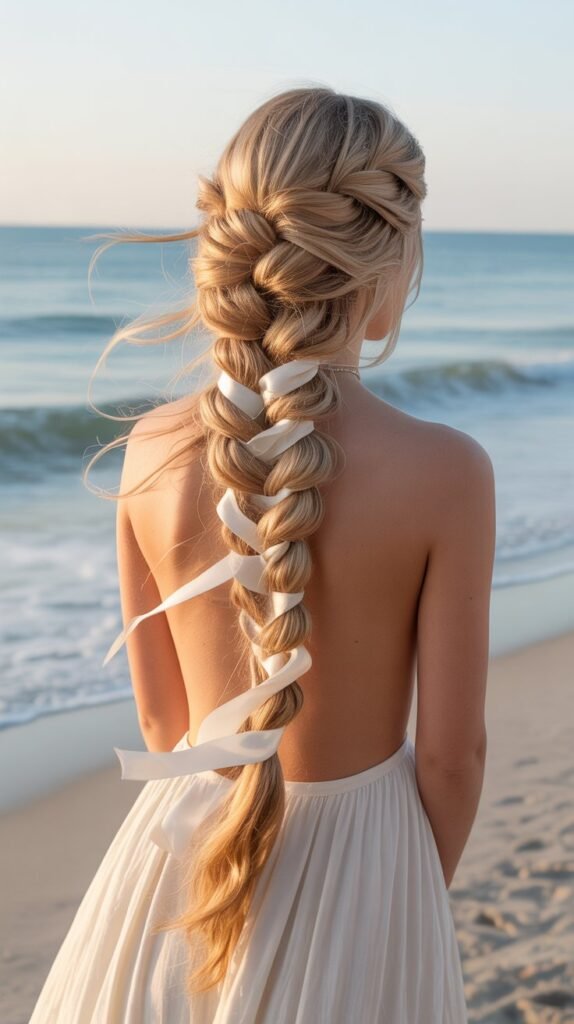 13. Ribbon-Wrapped Braid