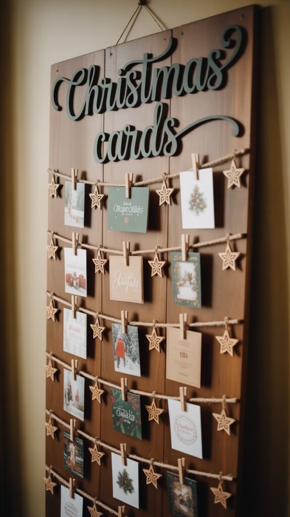 15. Wooden Christmas Card Holders
