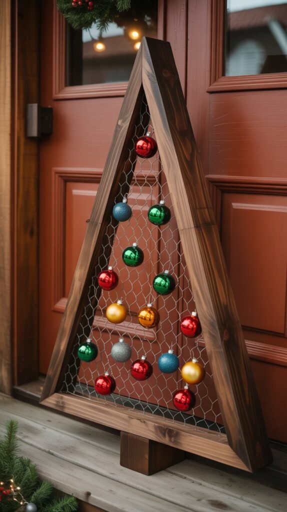 11. Framed Wooden Christmas Trees