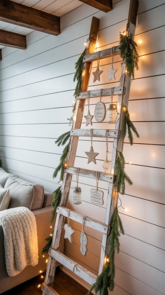 12. Wooden Ladder Christmas Tree