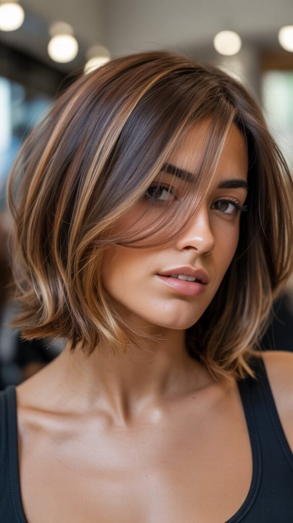 Choppy Bob with Highlights and Lowlights