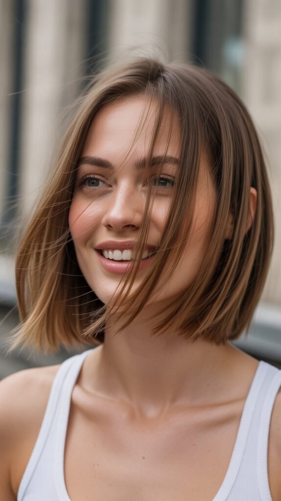 2. Layered Long Bob with Movement